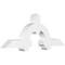 Ekena Millwork Ericson Architectural Grade PVC Gable Bracket, 48"W x 18"H x 4"D x 4"F, 9/12 Pitch GBP048X18X0404ERI00 - alternate 1